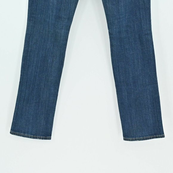 VIGOSS Women's Sz 28 5/6 Dark Wash Straight Leg Bootcut Jeans Flap Pockets - Picture 7 of 11